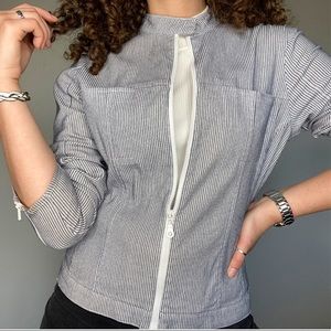 SOLD / VINTAGE • striped zipper jacket